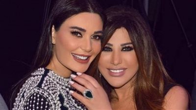 سيرين عبد النور في عزاء والدتها 